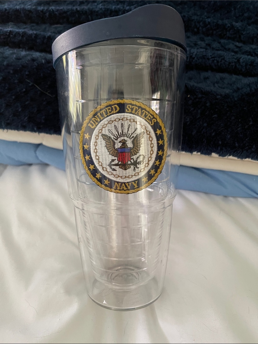 tervis United States Navy Clear Tumbler with Navy Blue Lid